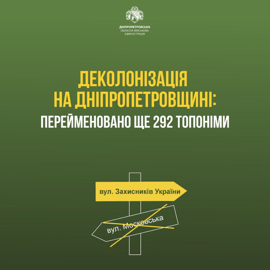 Перейменували понад 290 топонімів