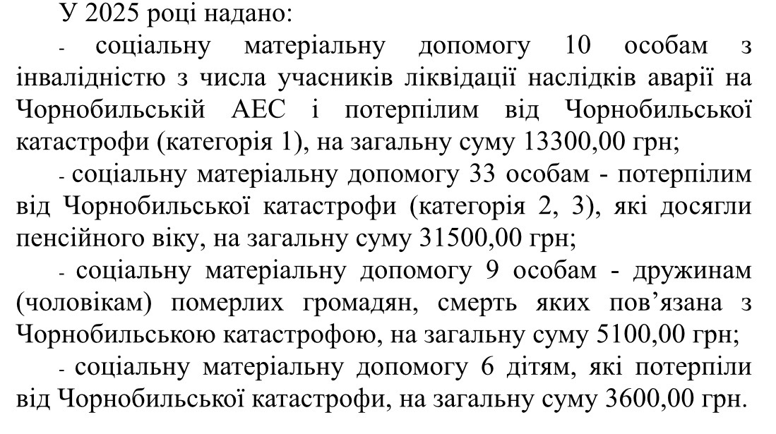 Соціальна підтримка “чорнобильців” у Вільногірську: скільки мешкає в місті та які виплати передбачені фото 3