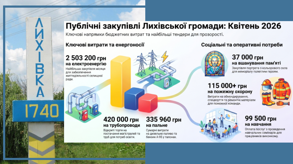 Що купувала Лихівська селищна рада у квітні 2026 року: аналіз закупівель фото 7