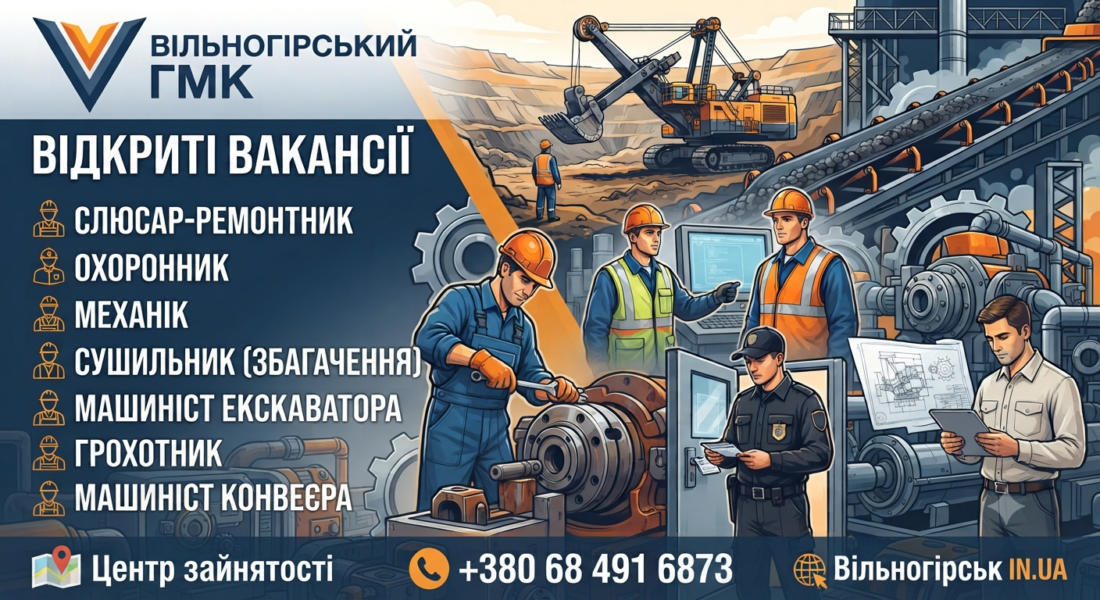 Вільногірський ГМК шукає робітників: відкриті вакансії  фото 3