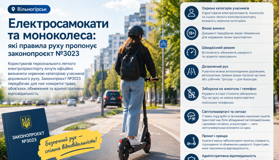 Електросамокати: новий закон заборонить їздити по тротуарах фото 1